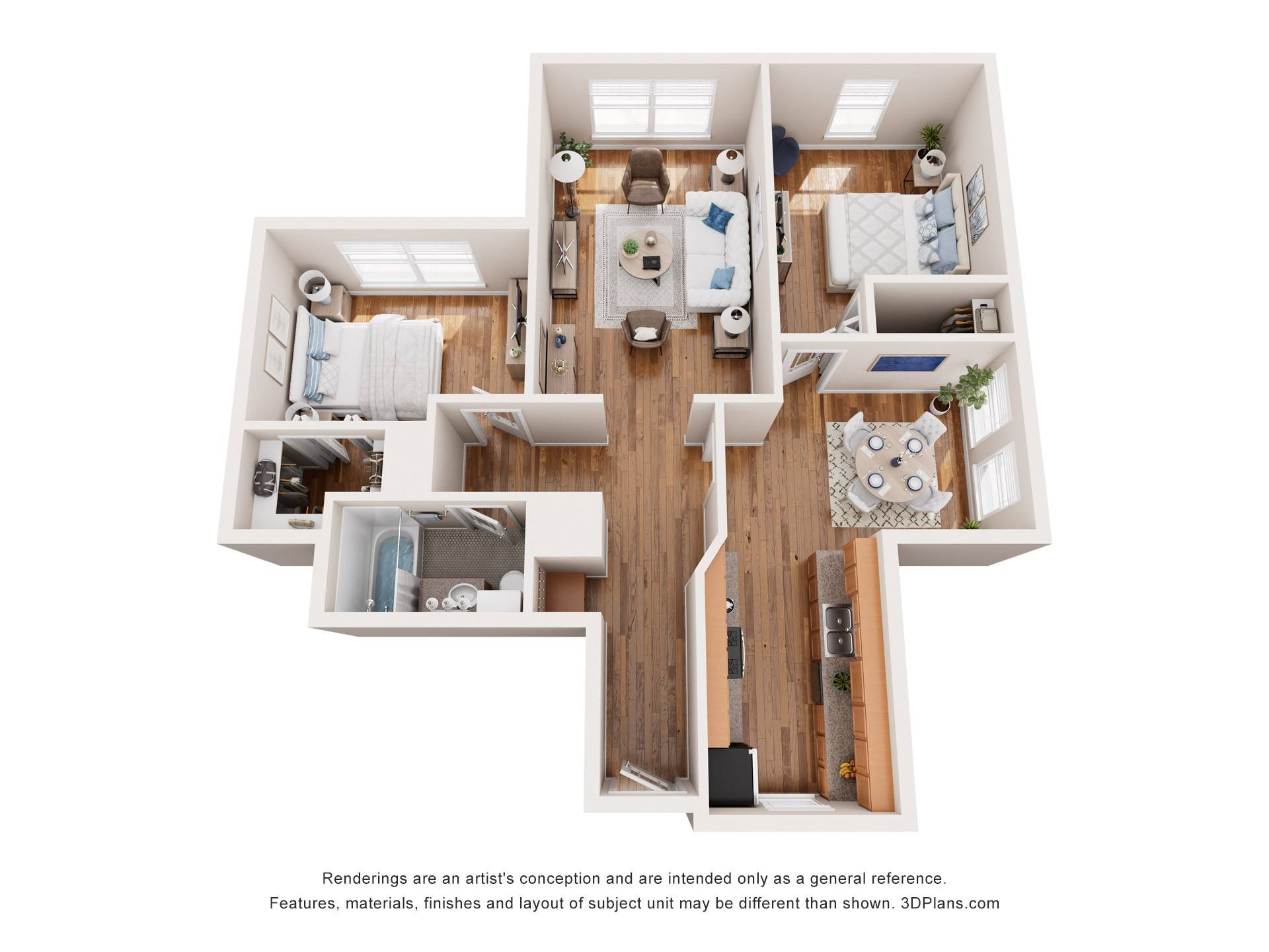 2x1 floor plan